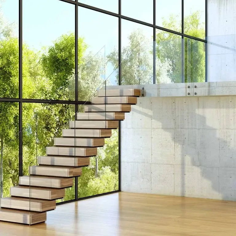 key features of hm doors windows llc floating stairs