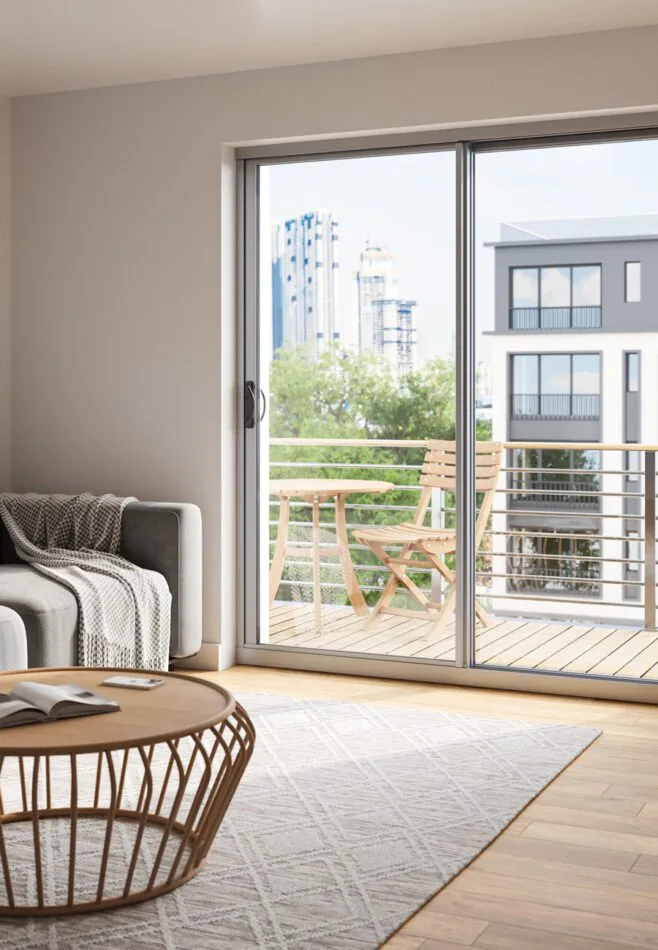 Series 1280 aluminum thermal break sliding patio doors