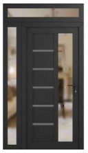 config sidelite transom uPVC door with sidelite and transom