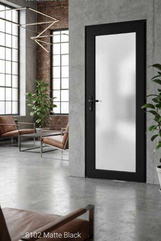 8102 Matte Black uPVC door