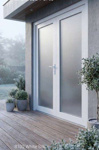 8102 White Silk uPVC door