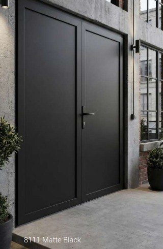 8111 Matte Black uPVC door