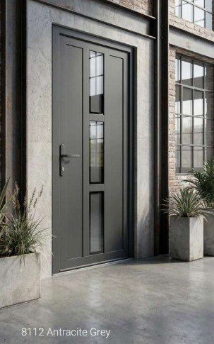 8112 Antracite Grey uPVC door