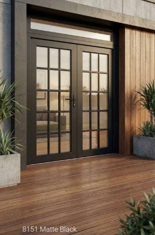 8151 Matte Black uPVC door