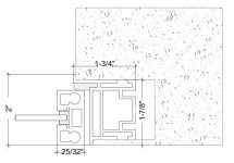 Hidden door frame profile drawing