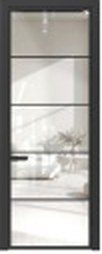 LUMO 1814 clear glass door, pattern R24