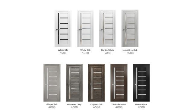 Frosted Glass Strips interior doors