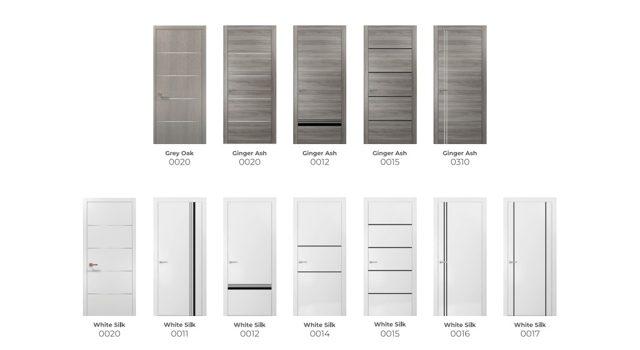 Ginger Ash & White Silk interior doors