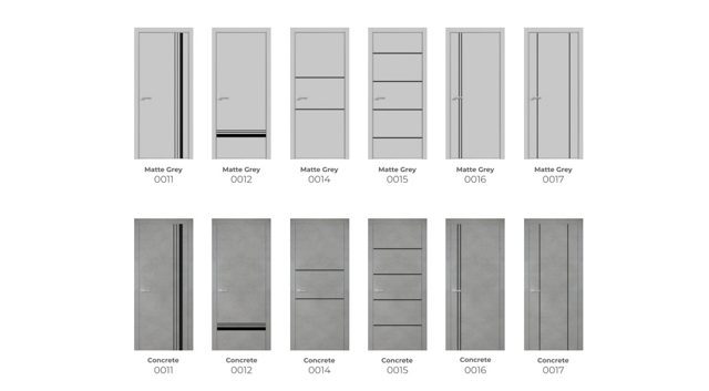 Matte Grey & Concrete interior doors