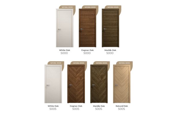 Natural Wood Flat & Herringbone interior doors
