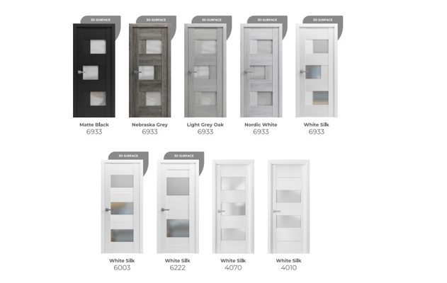 Square Glass interior doors