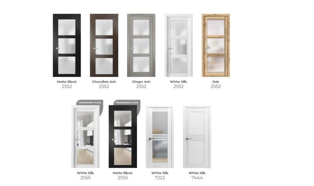 Three-Panel Glass interior doors